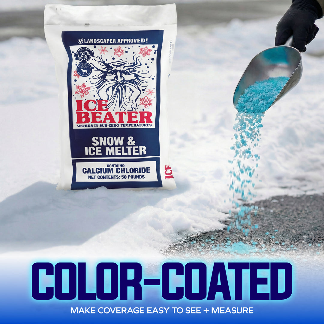 Snow Joe Ice Beater Calcium Blend Ice Melt for Walkways, Works to -15°F, 50 lb - VMInnovations