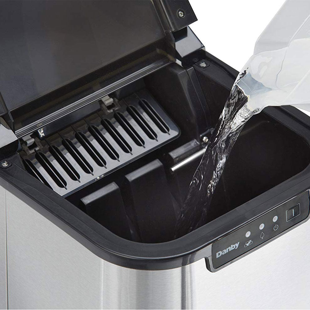 Danby 2-Pound Capacity Electric Self-Cleaning Spotless Steel Ice Maker (Used)