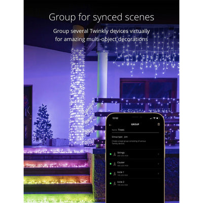 Twinkly Icicle App-Controlled Smart LED Christmas Lights 190 RGB (For Parts) - VMInnovations