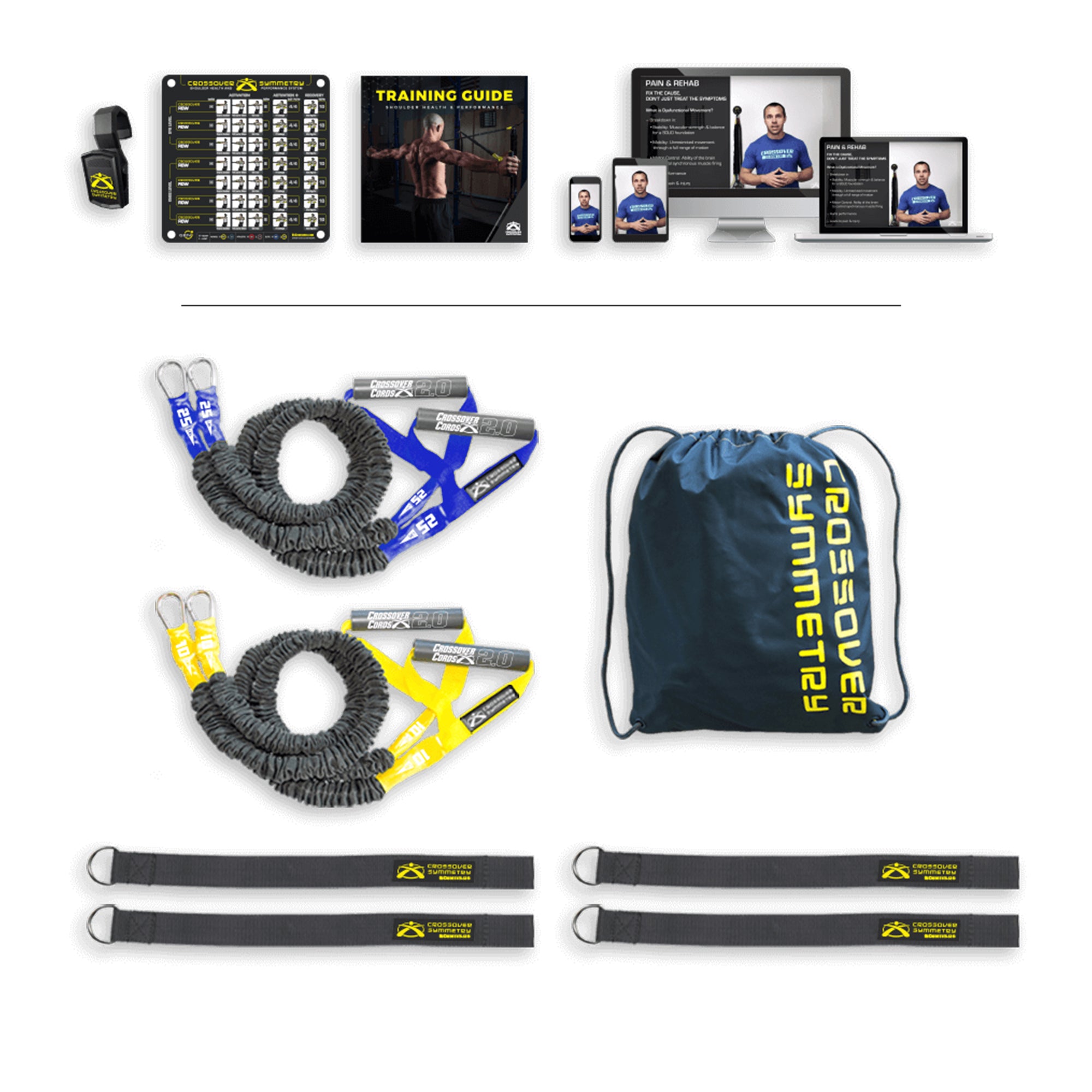 Crossover Symmetry Exercise Package with Squat Rack Straps, Elite (For Parts)