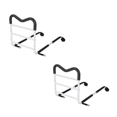 Bios Medical Adjustable M Shaped One Size Fits All Safety Bed Handrail (2 Pack)