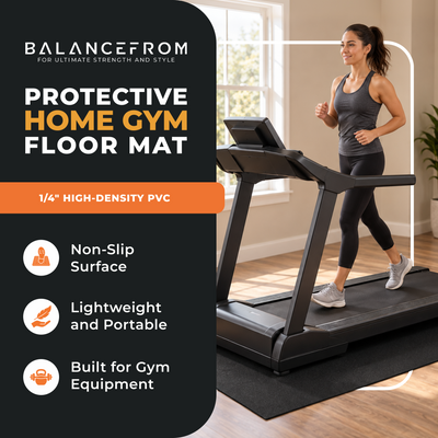 BalanceFrom 5'x7' High Density Gym Equipment Mat for Floor Protection(Open Box)