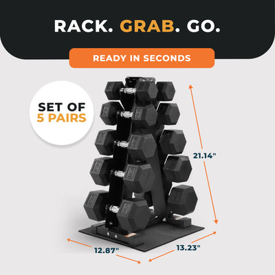 BalanceFrom Signature Alloy Steel 150 lb Rubber Encased Hex Dumbbell Set, Black (For Parts)