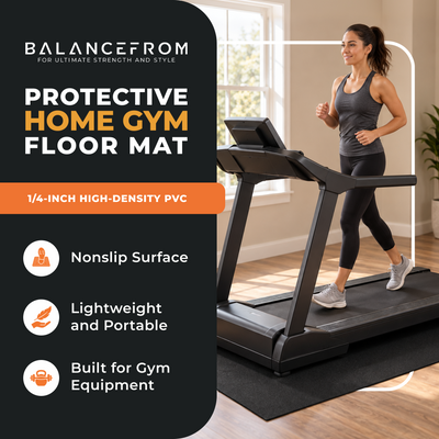 BalanceFrom 4' x 6' High Density Gym Mat for Floor Protection (Open Box)