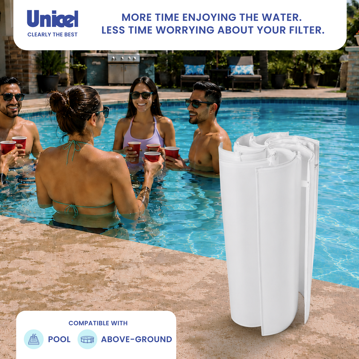 Unicel FS-2005 60 Square Foot Replacement DE Grid Swimming Pool Filter, Full Set