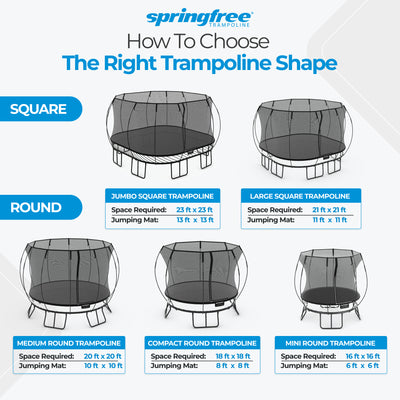 Springfree 6' x 9' Oval Outdoor Backyard Trampoline with FlexiNet and Soft Edge