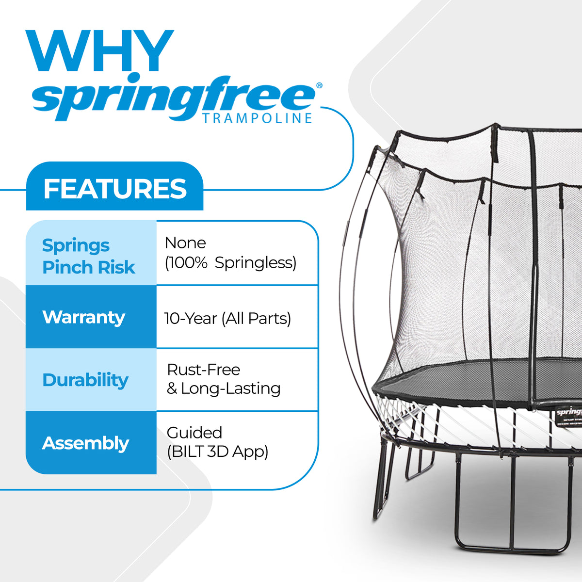 Springfree Trampoline Kids Square 13 Foot Trampoline & FlexrHoop Basketball Game