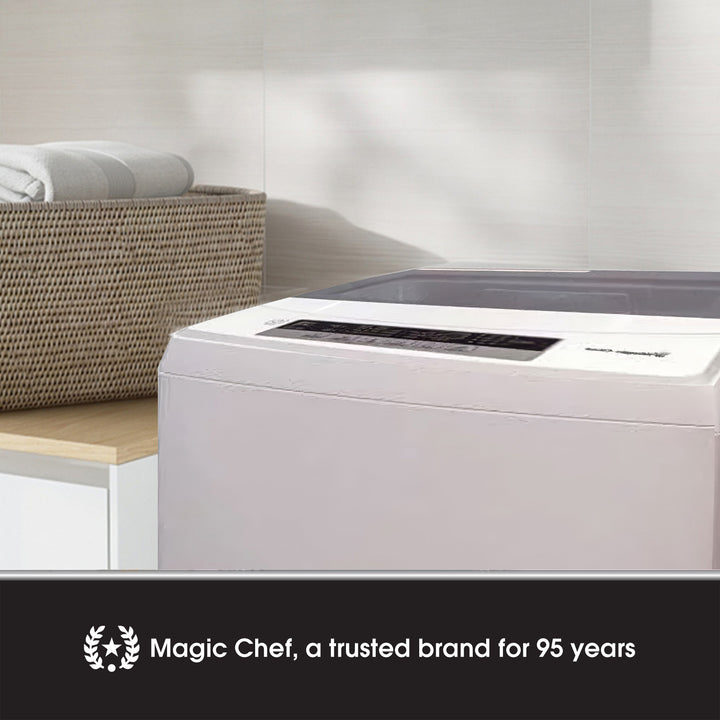 Magic Chef 1.7 Cubic Feet Top Load Compact Washing Machine with 6 Cycles, White - VMInnovations