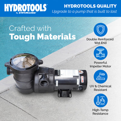 Swimline Hydro Flo 1.0 HP 5280 GPH 2 Speed Horizontal Discharge Pump (Used) - VMInnovations