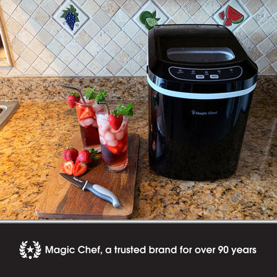 Magic Chef MCIM22B Portable Countertop Ice Maker, 27 LBs Per Day, Black (Used) - VMInnovations