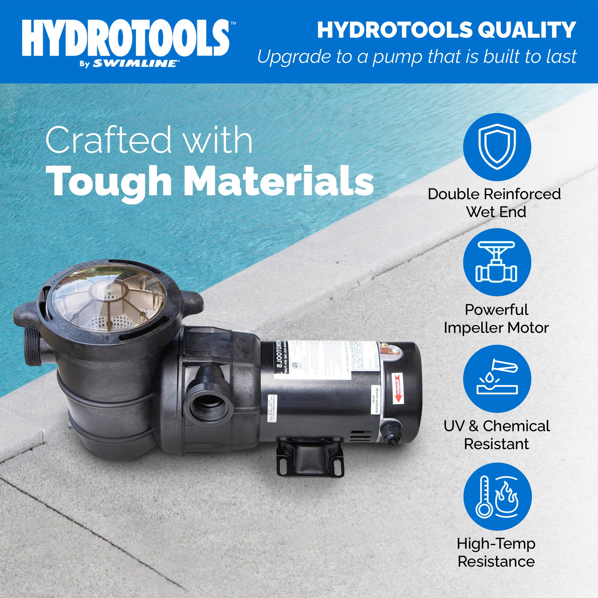 Swimline HydroTools 1.5 HP 5820 GPH 2 Speed Vertical Discharge Pump(Open Box)