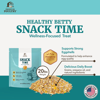 Premium Poultry Snack Time Treat Mix, Supports Egg Shells & Yolk Color, 20 Lb
