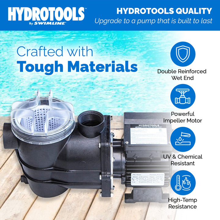 Swimline HydroTools Hydro Flo 0.25HP 1,980 GPH 3,450 RPM Vertical Discharge Pump - VMInnovations