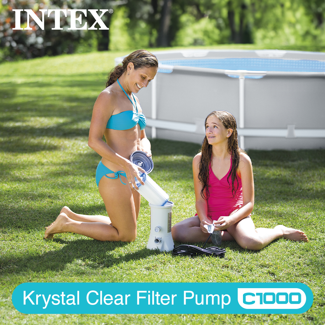 Intex 1000 GPH Easy Set Above Ground Swimming Pool Filter Pump 110-120V w/ GFCI - VMInnovations