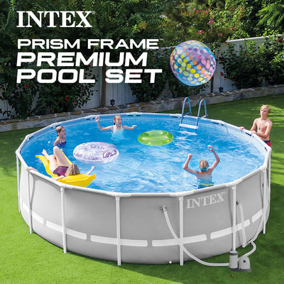 Intex 20ft x 52in Prism Frame Above Ground Swimming Pool Set with Filter Pump