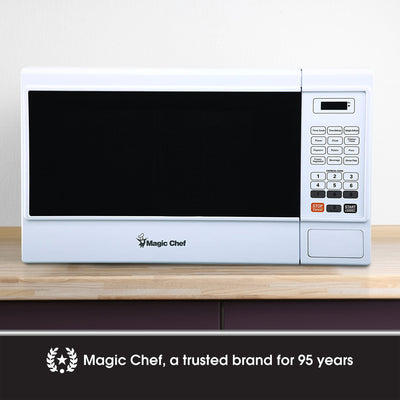 Magic Chef 1000 Watt 1.3 Cubic Ft Microwave with Digital Touch, White (Open Box) - VMInnovations