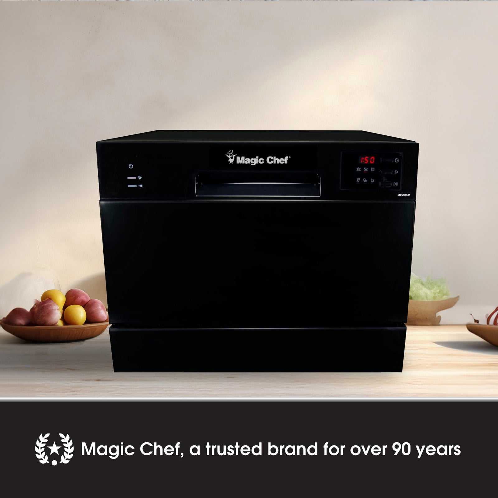 Magic Chef Countertop Portable Dishwasher with Electronic Controls (Open Box) - VMInnovations