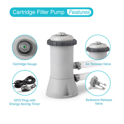 Intex 530 GPH Easy Set Pool Replacement Cartridge Filter Pump  (For Parts) - VMInnovations