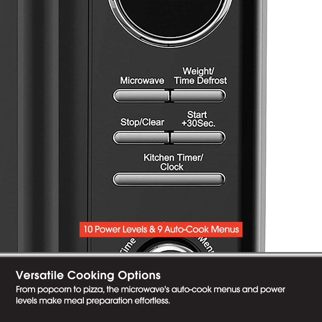 Magic Chef 0.7 Cubic Feet 700 Watt Classic Retro Microwave, Black (Open Box) - VMInnovations