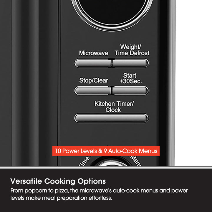 Magic Chef 0.7 Cubic Feet 700 Watt Classic Retro Microwave, Black (Open Box) - VMInnovations