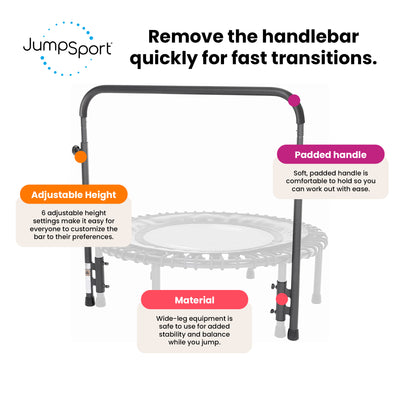JumpSport Handle Bar Accessory for 39" Fitness Trampolines, Black (Open Box) - VMInnovations