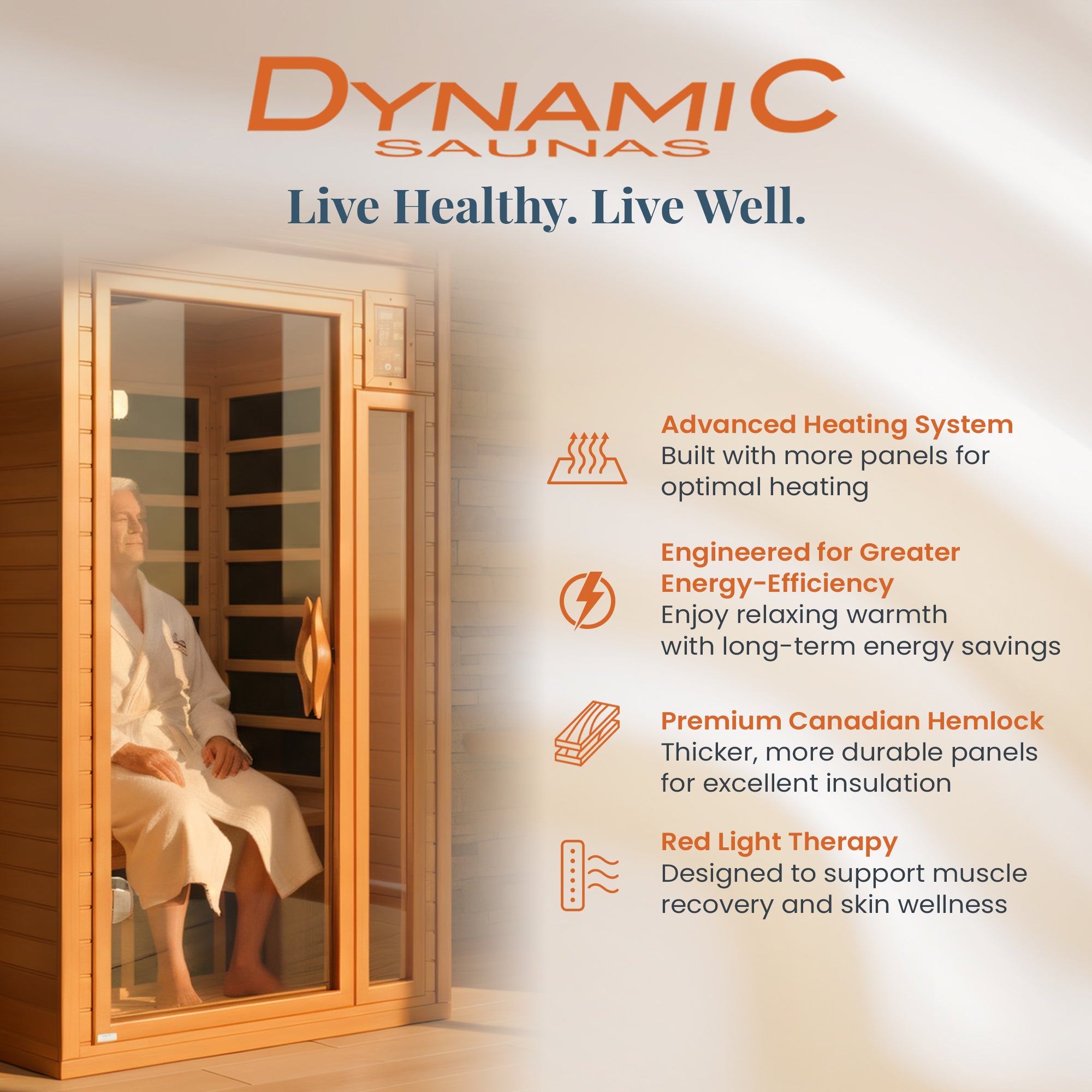 Dynamic 1 to 2 Person Hemlock Wood Low EMF FAR Infrared Sauna For Home (Damaged)