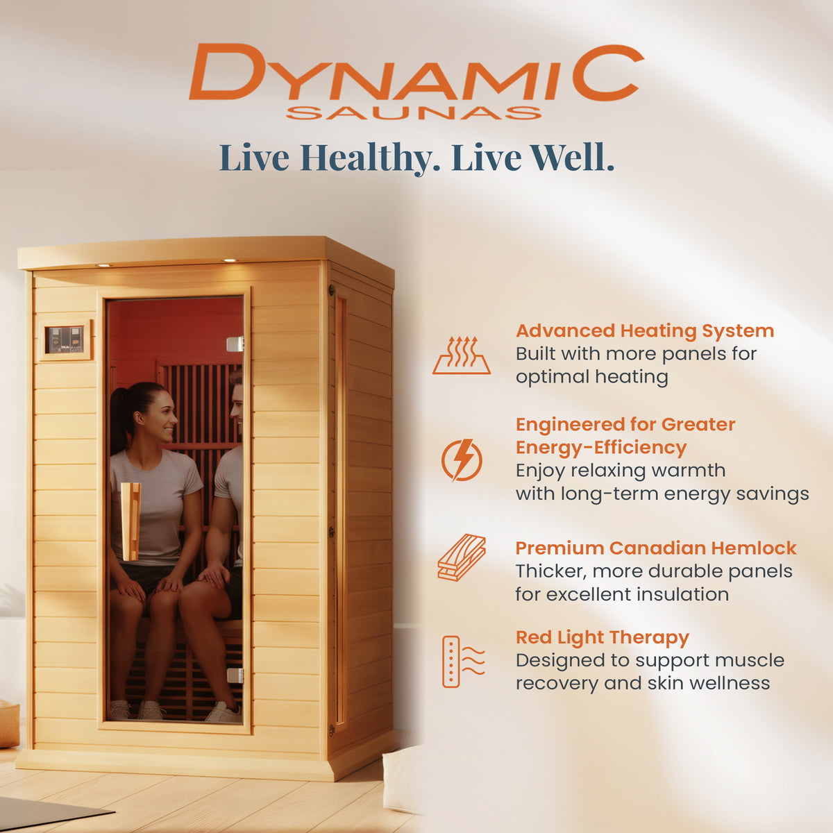 Toulouse 2 Person Infrared Sauna w/Speakers, Canadian Hemlock (Open Box)