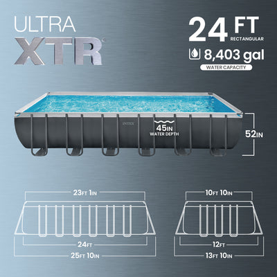 Intex 26367EH 24' x 12' x 52" Ultra XTR Frame Swimming Pool w/ Pump (Used)
