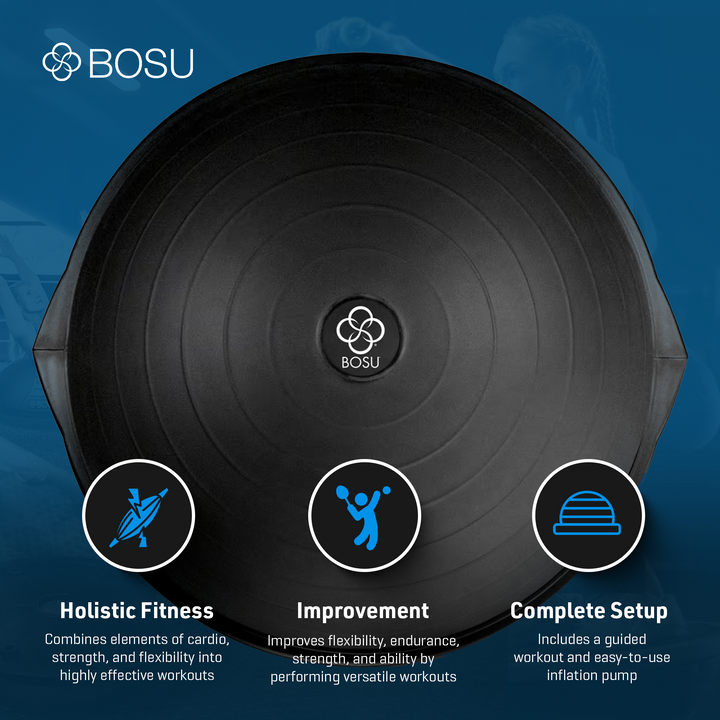BOSU Sport Travel Size Balance Trainer 20" Stability Balance Ball (Open Box)