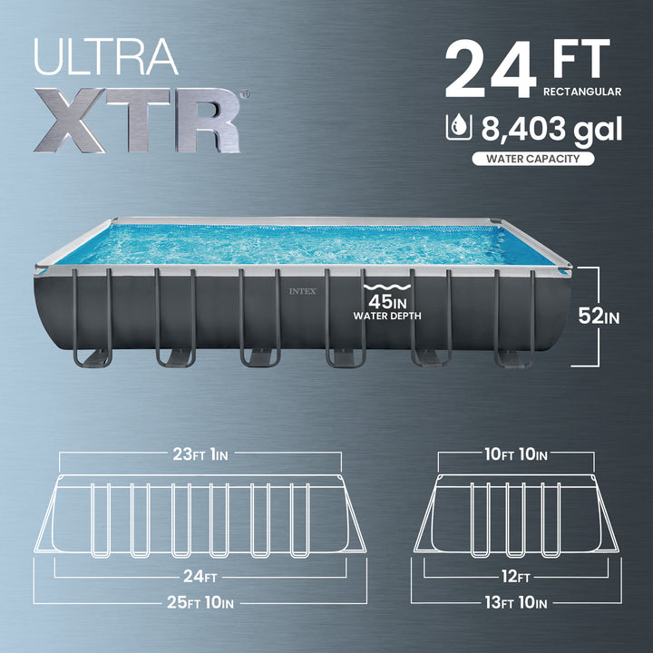 Intex 26367EH 24' x 12' x 52" Ultra XTR Frame Swimming Pool w/ Pump (Used)