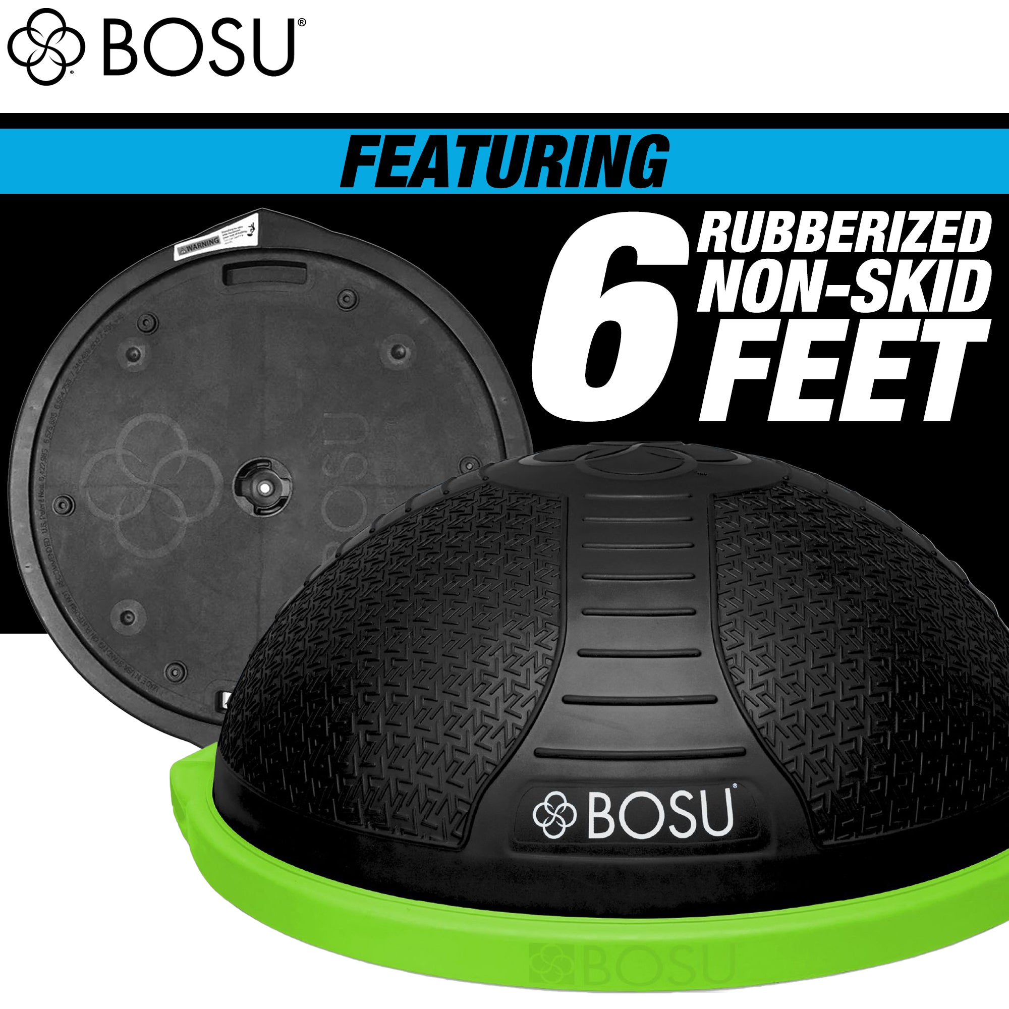 Bosu NEXGEN Balance Strength Trainer, Home Gym Workout Equipment, 26", Black