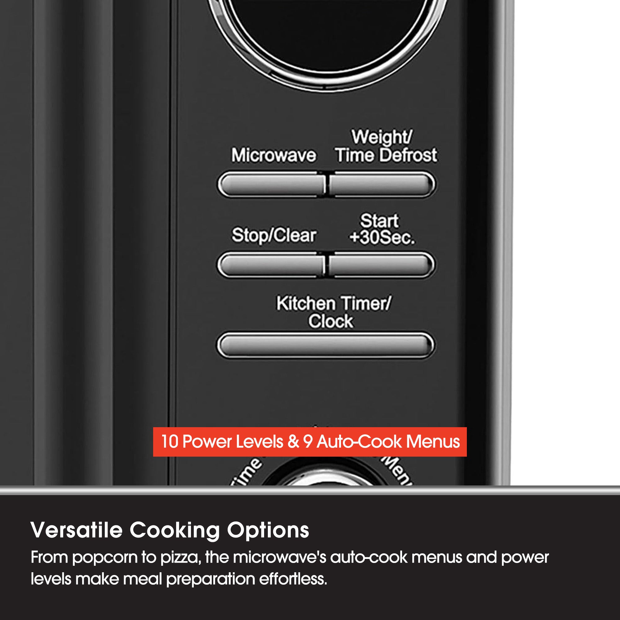 Magic Chef 0.7 Cubic Feet 700 Watt Classic Retro Microwave, Black (Damaged) - VMInnovations