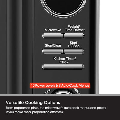 Magic Chef 0.7 Cubic Feet 700 Watt Classic Retro Microwave, Black (Damaged) - VMInnovations