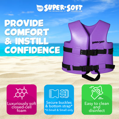 TRC Recreation Super Soft Child Life Jacket Swim Safety Vest, X Small (Open Box)