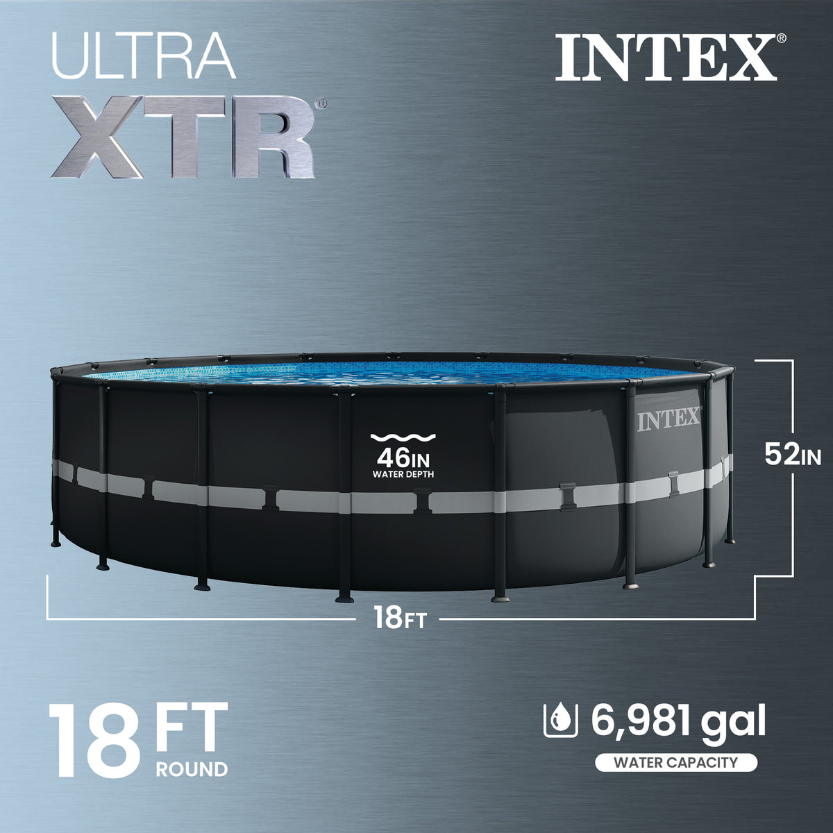 Intex Ultra XTR Frame 18'x52" Above Ground Pool and OptiFlow Premium Filter Sand