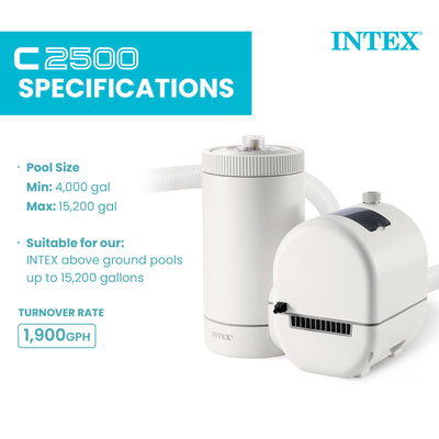 INTEX Krystal Clear Cartridge Filter Pump for Above Ground Pools (For Parts)
