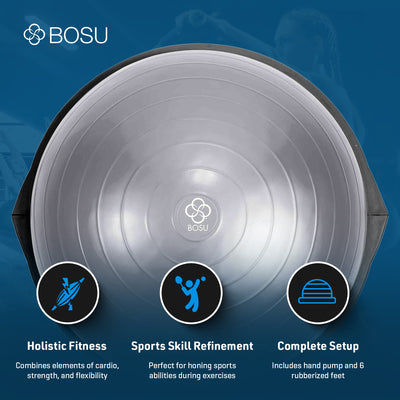 Bosu The Original Balance Trainer with 25 Inch Diameter, Gray/Black (Used)