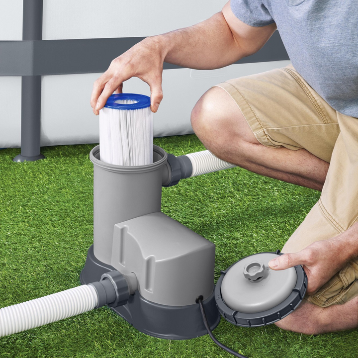 Bestway 58390E Flowclear 1500 GPH Filter Pump for Above Ground Swimming Pool