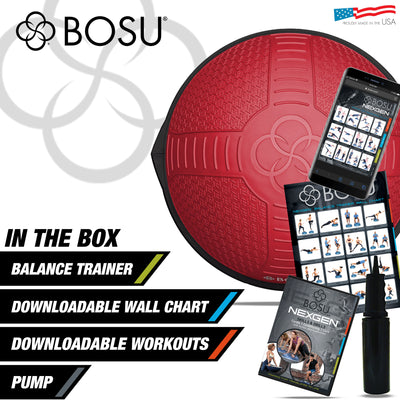 Bosu NEXGEN Balance Strength Trainer, Home Gym Workout Equipment, 26" (Open Box)