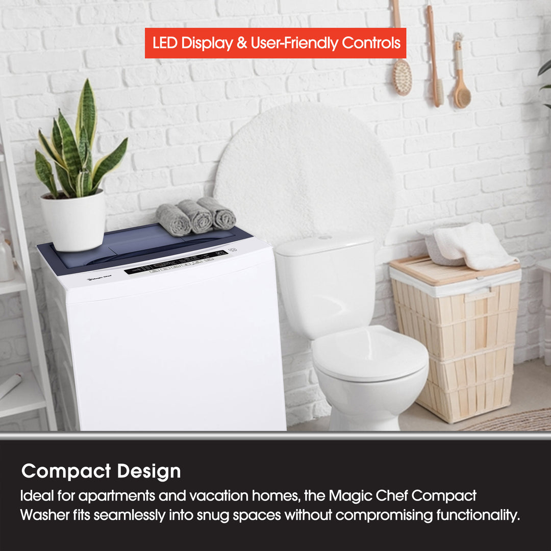 Magic Chef 3.0 Cubic Feet Top Load Compact Washer with 6 Cycles & 3 Water Levels - VMInnovations