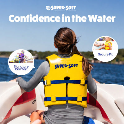 TRC Recreation Super Soft Child Life Jacket Safety Vest, Medium, 2 Pack, Yellow