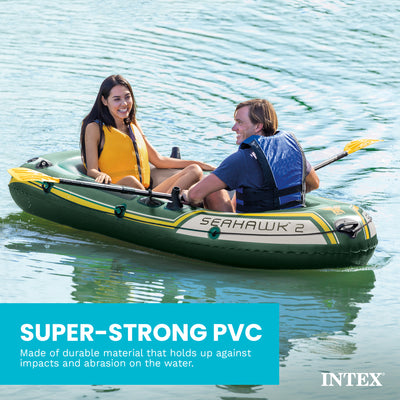 INTEX Seahawk 2 Person Inflatable Boat Set w/Oars & Pump (Open Box)