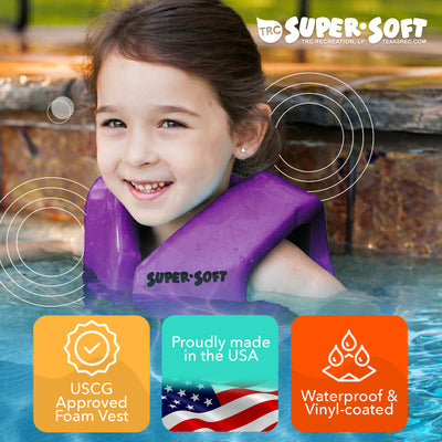 TRC Recreation Super Soft Child Life Jacket Swim Safety Vest, X Small (Open Box)