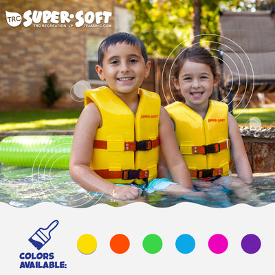 TRC Recreation Super Soft Child Life Jacket Swim Safety Vest, Small, (Open Box)