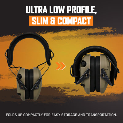 Walker's Razor Slim Shooter Electronic Hearing Protection Earmuff, (4 Pack) - VMInnovations