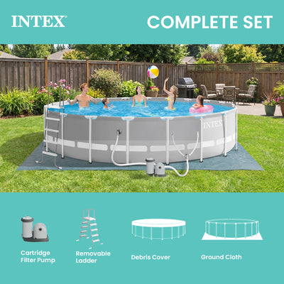 Intex 20ft x 52in Prism Frame Above Ground Pool Set with Filter Pump (Used)