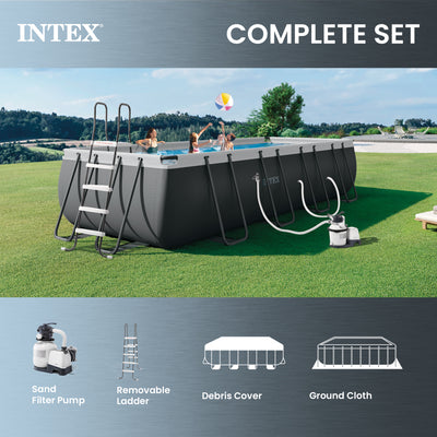 Intex Ultra 18' x 9' x 52" XTR Rectangular Pool Set w/Pump Filter (Open Box)