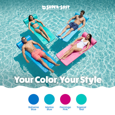 TRC Recreation Ultra Sunsation 2.5 Inch Thick Foam Pool Float Lounge Mat, Pink