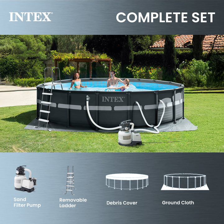 Intex 18' x 52" Ultra XTRA Frame Above Ground Swimming Pool Set, Pump (Open Box)