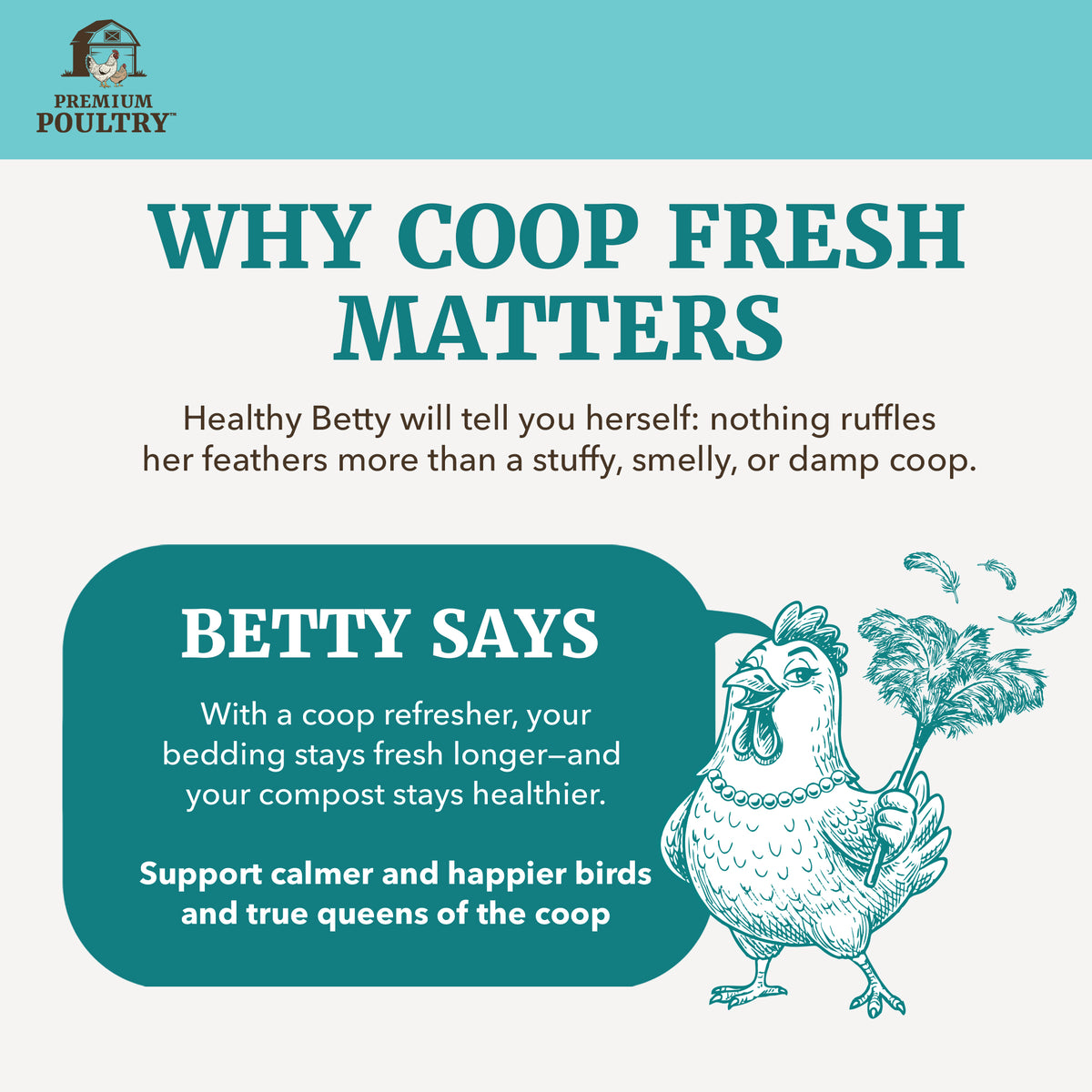 Premium Poultry Coop Fresh, Odor & Moisture Control for Chicken Coop, 25 Lb Bag - VMInnovations